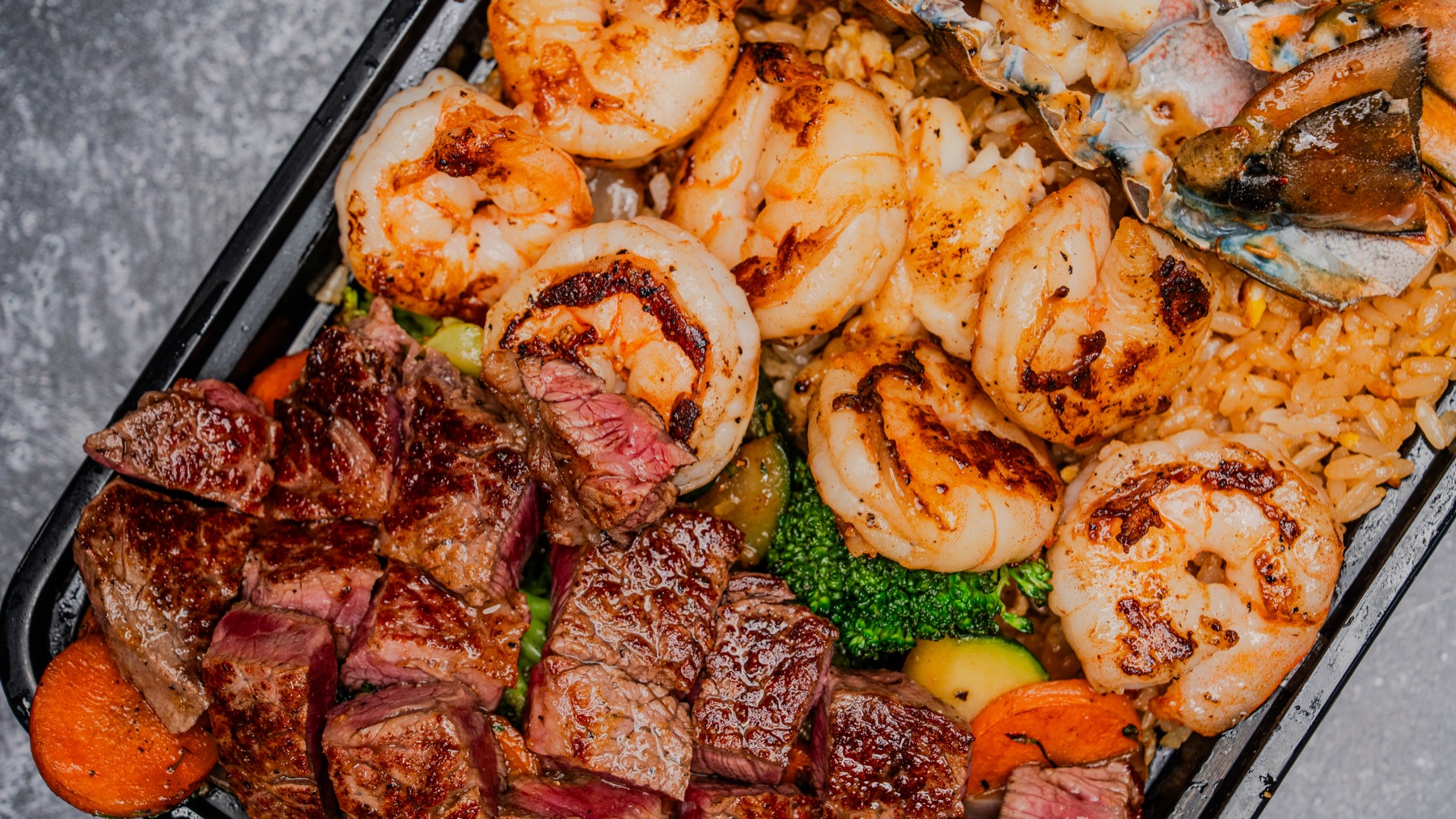 Steaks LA hibachi plate